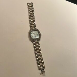 Anne Klein Mother of Pearl Silvertone Quartz Watch
